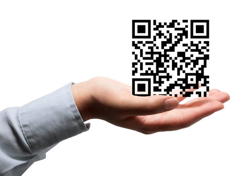 QR code in hand