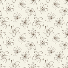 Cherry blossom seamless pattern.