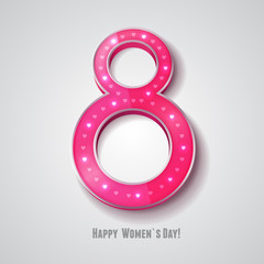 Vector women's day simbol on white background. Eps10