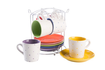 tea sets. tea sets on a background