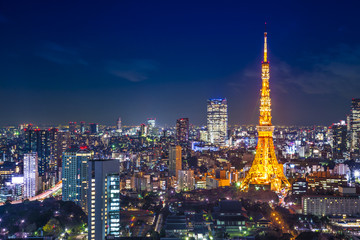 Obraz premium Tokyo Cityscape w Tokyo Tower