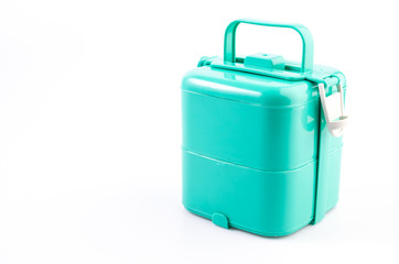 Tiffin box on isolated white background