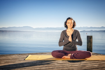 Fototapeta na wymiar yoga woman