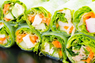 fresh vegetables spring rolls