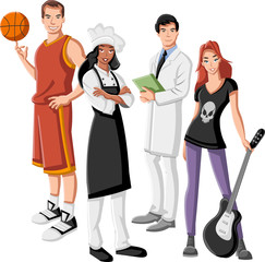 Group of business people. Professionals.