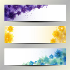 Abstract Flower Vector Background / Brochure Template / Banner.