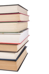 Pila de libros vertical.