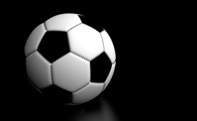Fototapeta na wymiar Soccer Ball Black Details