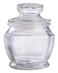 jar. crystal jar on a background.