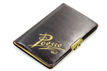 Poesiealbum isoliert auf weißem Hintergrund