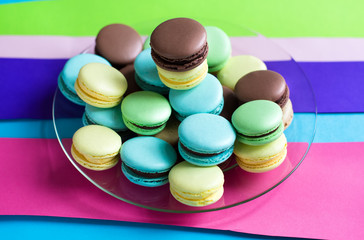 Traditional french desert macaroons