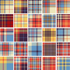 Big set of seamless tartan patterns - 61720894