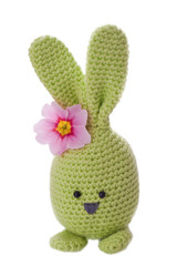 aloha green handmade easter bunny with flower