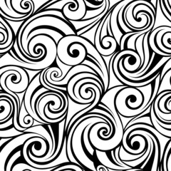 Abstracte naadloze zwart-wit patroon. Vector illustratie.