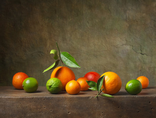 Still life with citrus fruit