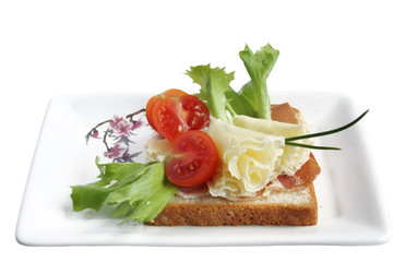 Tete de Moine Rosettes on wholewheat toast