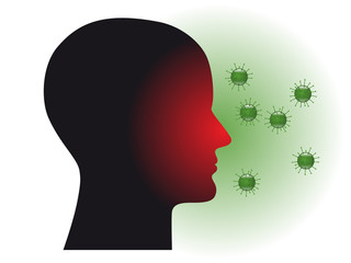 Person mit ansteckender viraler Atemwegsinfektion