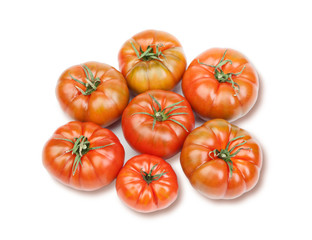 Stacked red tomatoes