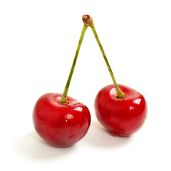 Two sweet cherry