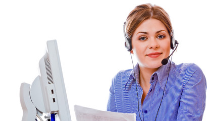 woman working at office