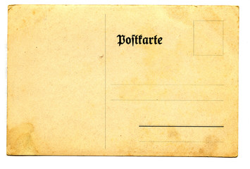 old empty postcard