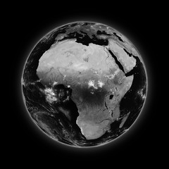 Africa on dark planet Earth