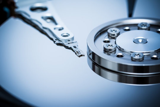 Hard Disk Drive Close Up