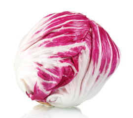 red cabbage isolated on white