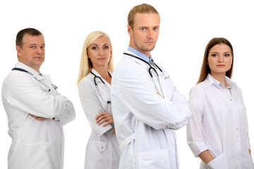 Fototapeta premium Medical workers isolated on white