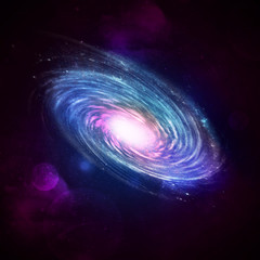 Naklejka premium Illustration of a spiral galaxy