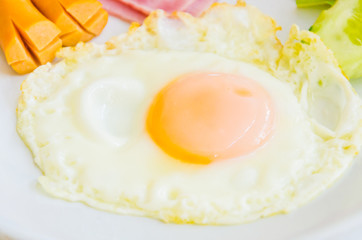 Fried egg and breakfast