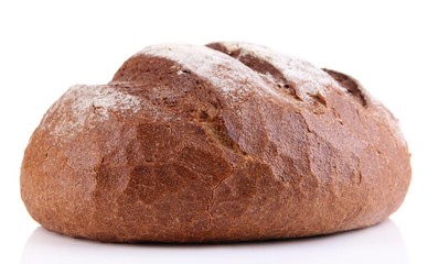 Rye bread isolated on white