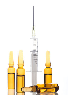 Ampoules and Syringe