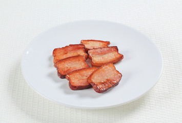 Pieces of salt pork