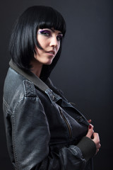 Beauty Portrait. Beautiful woman on a black background