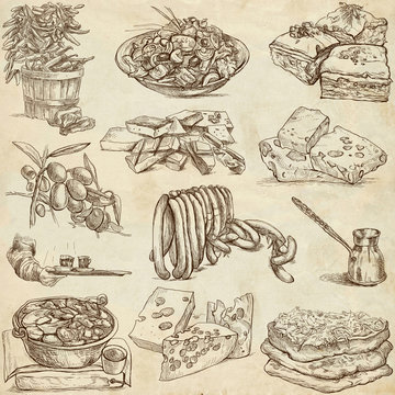 Food and Drinks_4 - hand drawings on paper
