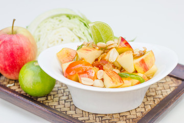 Red apple salad thai food