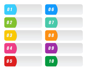 Fototapeta premium Colorful buttons for website menu or design