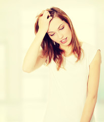 Fototapeta premium Woman with headache