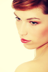 Fototapeta premium Young beautiful woman portrait