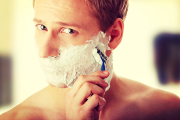 Man shaving