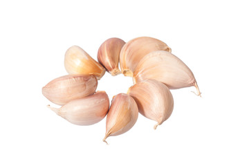 garlic isolated on white