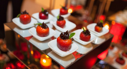 Fototapeta na wymiar Strawberry dessert