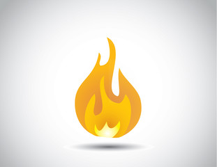 yellow orange red multi color fire icon concept design symbol