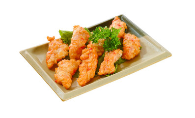 Fishcakes isolated on white