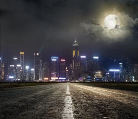 Selbstklebende Fototapeten Autobahn in Richtung Stadt © Vitaly Krivosheev