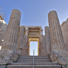 Propylaea, the monumental entrance of acropolis, Athens Greece © Dimitrios