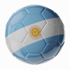 Soccer ball. Flag of Argentina