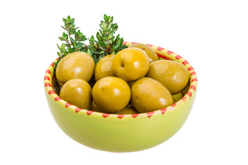 Green gigant olives