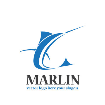 Vector logo marlin